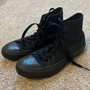 Converse All-Star with LUNARLON. All black monochrome Chuck Taylor’s